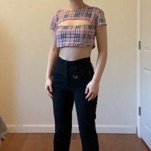 Checkered Crop Top